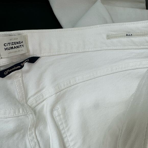 NWT Citizens of Humanity Ella in Moonglow White Slim Crop Stretch Jeans Size 34 - Picture 9 of 11